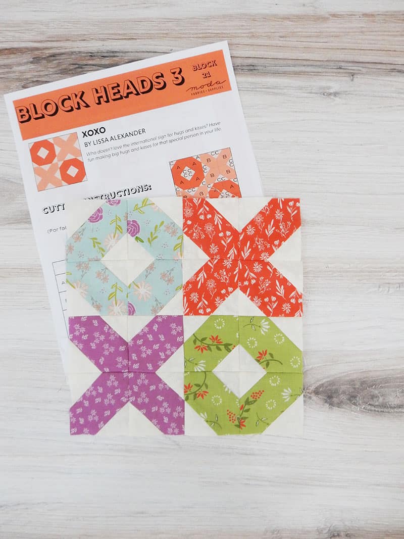 Moda Block Heads 3 Block 21 featured by Top US Quilting Blog, A Quilting Life