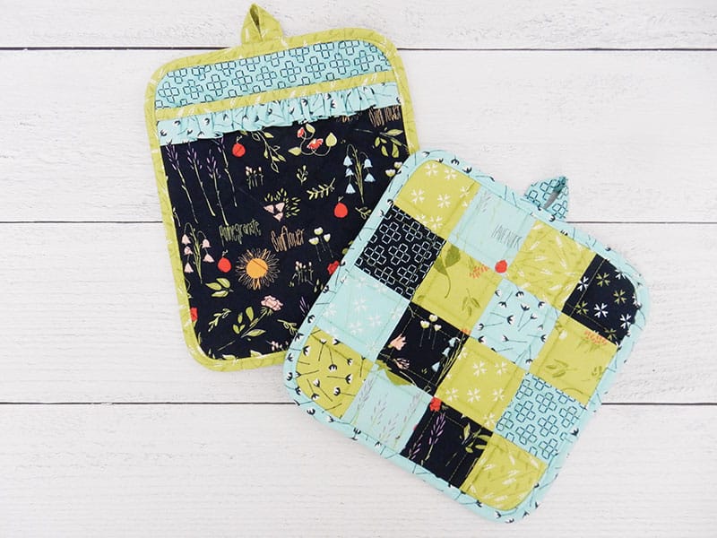 Quick Quilting & Sewing Projects featured by Top US Quilting Blog, A Quilting Life: image of pot holders