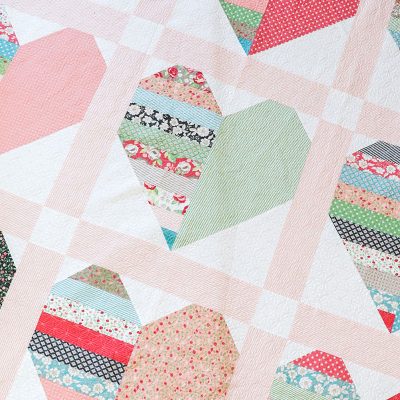 Sew Sampler May Box featured by Top US Quilting Blog, A Quilting Life: image of Heart quilt