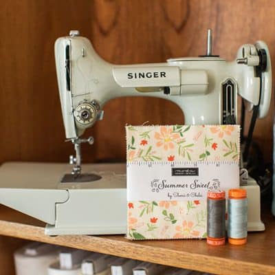 Saturday Seven 134 featured by Top US Quilting Blog, A Quilting Life: image of Singer Featherweight