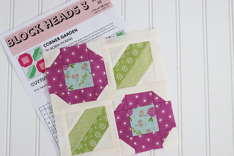 Moda Block Heads 3 Block 25 featured by Top US Quilting Blog, A Quilting Life: image of Block Heads 3 block 25