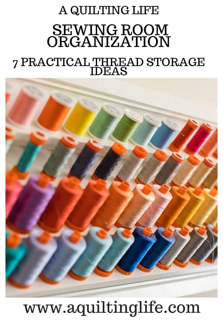 Thread Storage Ideas featured by Top US Quilting Blog, A Quilting Life: Image of thread spools