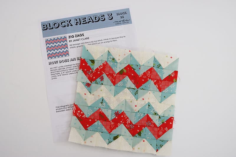 Moda Block Heads 3 Block 26 featured by Top US Quilting Blog, A Quilting Life: image of Block 26
