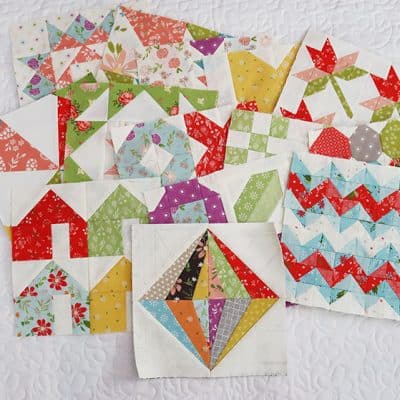 Moda Block Heads 3 Block 27 featured by Top US Quilting Blog, A Quilting Life: image of round 2 blocks