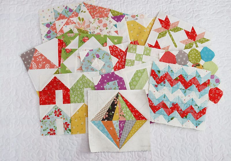 Moda Block Heads 3 Block 27 featured by Top US Quilting Blog, A Quilting Life: image of round 2 blocks