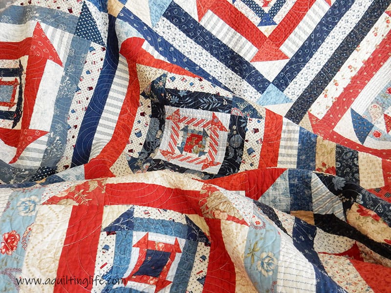 Saturday Seven 136 featured by Top US Quilting Blog, A Quilting Life: image of red, white and blue quilt