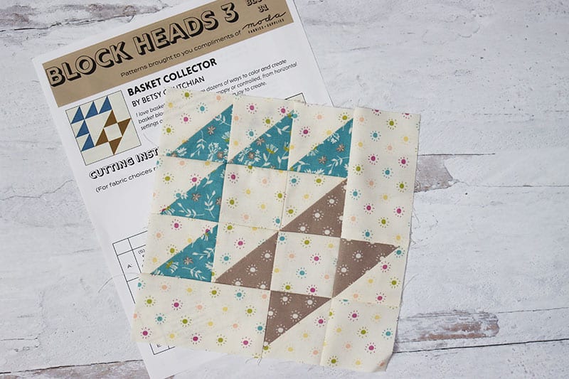 Moda Block Heads 3 Block 31 featured by Top US Quilt Blog, A Quilting Life: image of Block Heads 3 Block 31
