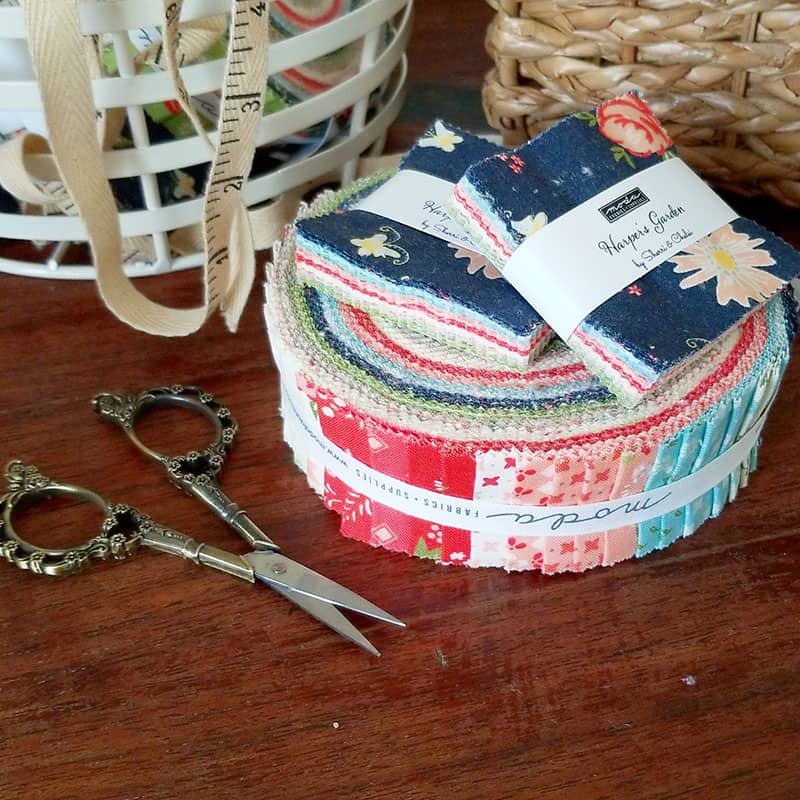 Honeybun Quilts & Tips featured by Top US Quilt Blog, A Quilting Life: image of Harper's Garden Honeybun and Mini charms