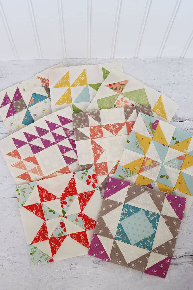 Quilting Life Block of the Month August 2020 featured by Top US Quilting Blog, A Quilting Life: image of small quilt blocks