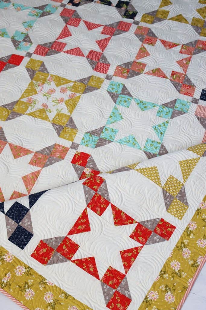 Seaside Layer Cake Quilt featured by Top US Quilting Blog, A Quilting Life