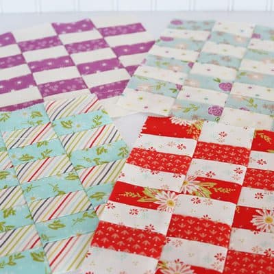 Scrappy Honeybun Quilt Block Tutorial featured by Top US Quilting Blog, A Quilting Life