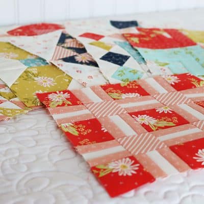 Moda Block Heads 3 Block 39 featured by Top US Quilting Blog, A Quilting Life: image of block 39