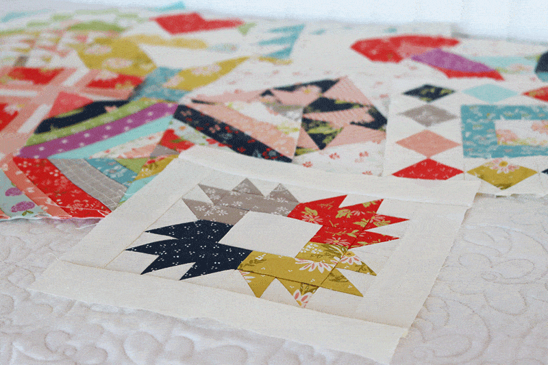 Fresh Picked Fat Eighth Quilt + Moda Block Heads 3 Block 42 featured by Top US Quilting Blog, A Quilting Life