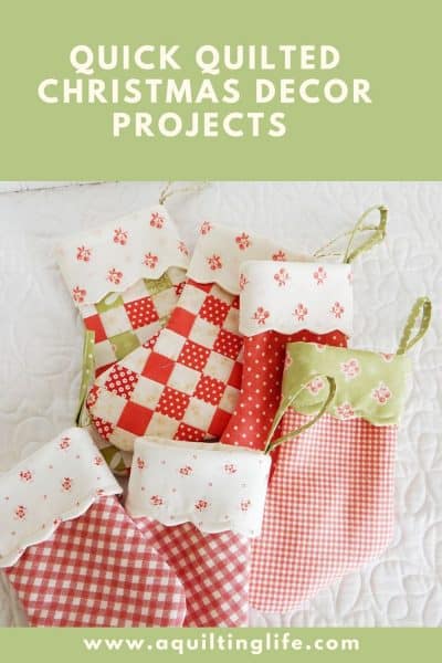 Quilted Christmas Decor Projects featured by Top US Quilting Blog, A Quilting Life