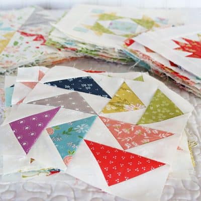 Moda Block Heads 3 Block 44 featured by Top US Quilting Blog, A Quilting Life