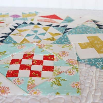 Moda Block Heads 3 Block 50 featured by Top US Quilting Blog, A Quilting Life