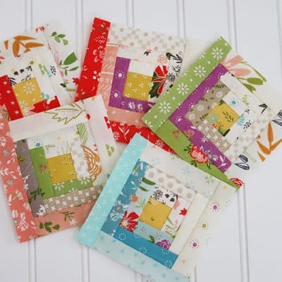 How to Make a Mini Log Cabin Quilt Block featured by Top US Quilting Blog, A Quilting Life