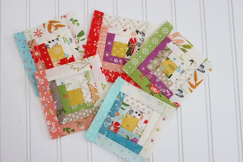 How to Make a Mini Log Cabin Quilt Block featured by Top US Quilting Blog, A Quilting Life