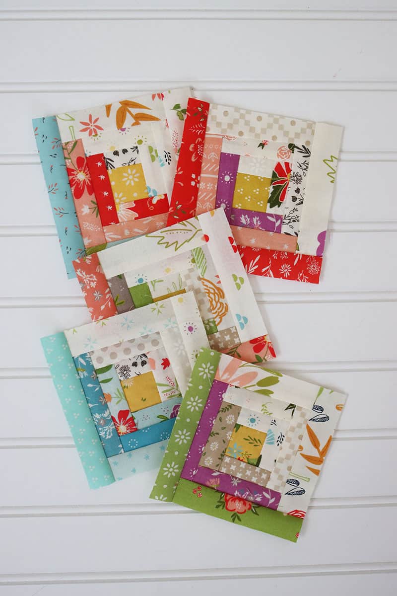 How to Make a Mini Log Cabin Quilt Block featured by Top US Quilting Blog, A Quilting Life