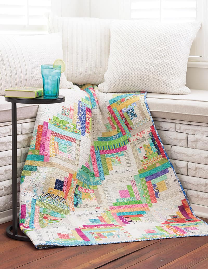 How to Make a Mini Log Cabin Quilt Block featured by Top US Quilting Blog: A Quilting Life