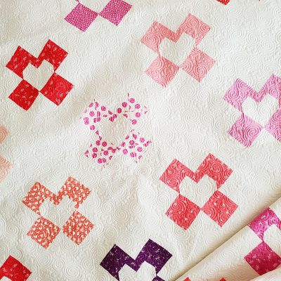 Patchwork Heart Quilts for Spring featured by Top US Quilting Blog, A Quilting Life