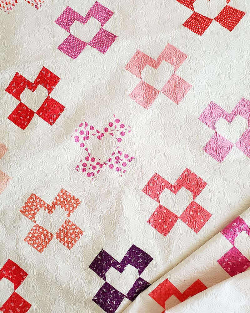 Patchwork Heart Quilts for Spring featured by Top US Quilting Blog, A Quilting Life