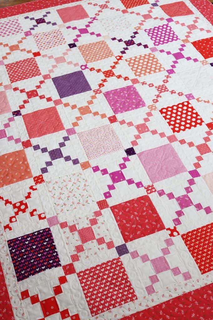 Heartstrings Fat Eighth Quilt featured by Top US Quilting Blog: A Quilting Life