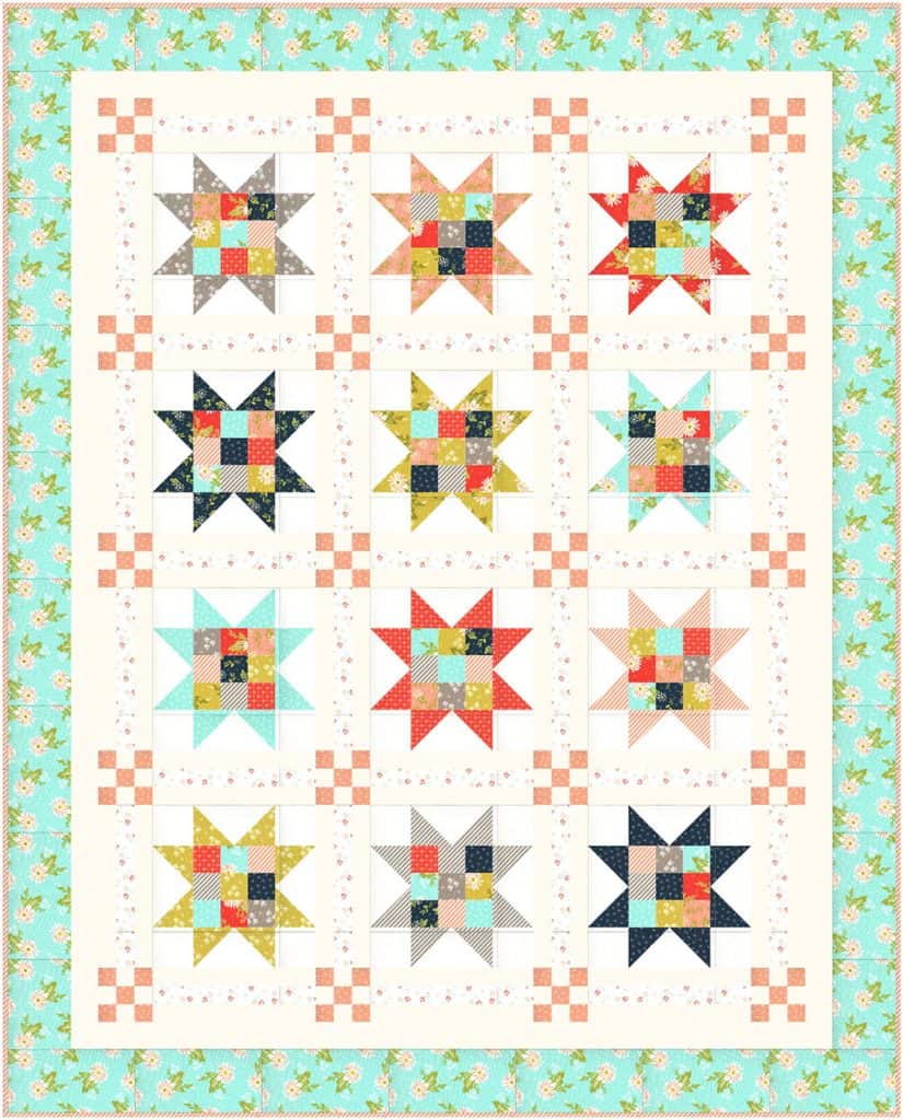 Patchwork Stars Quilt + More featured by Top US Quilting Blog, A Quilting Life