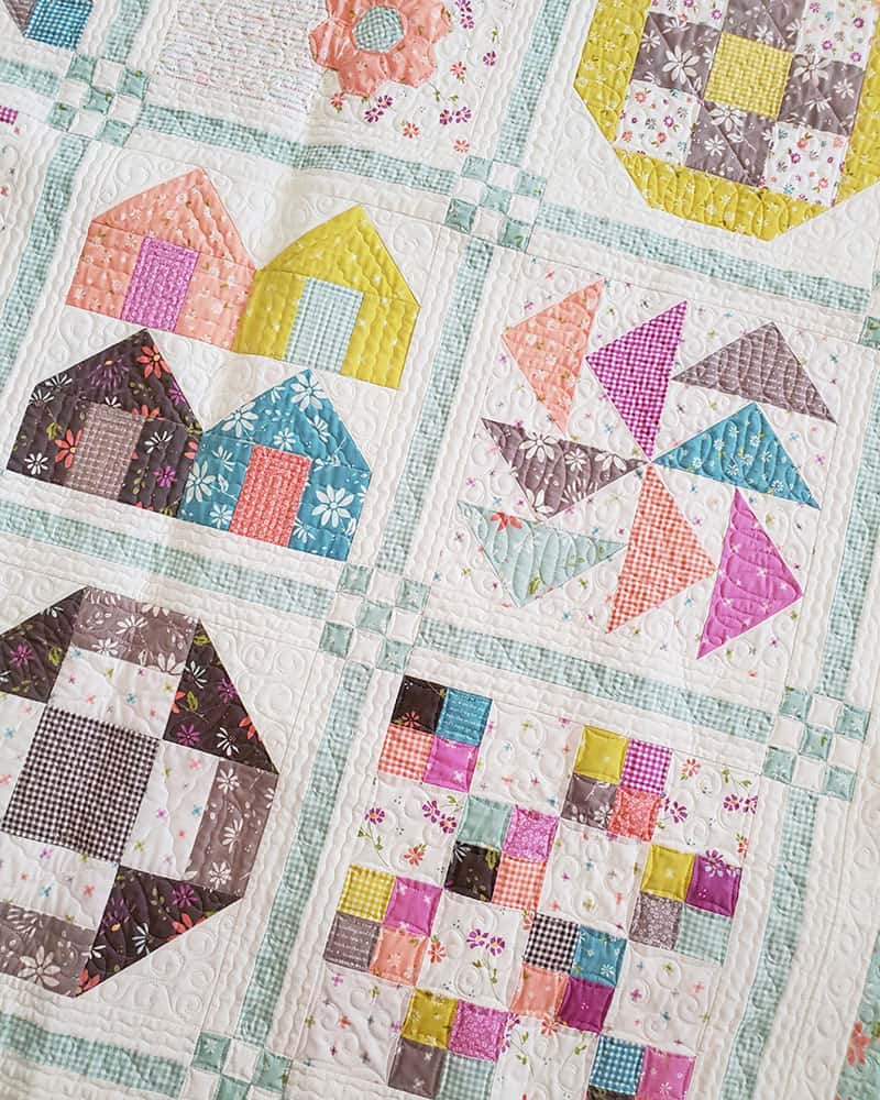 Summer Fun Block of the Month Quilt featured by Top US Quilt Blog, A Quilting Life