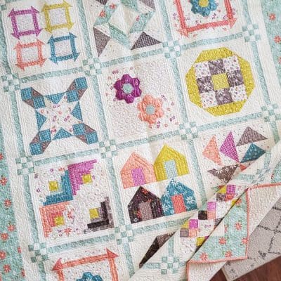 Summer Fun Block of the Month Quilt featured by Top US Quilt Blog, A Quiltlng Life