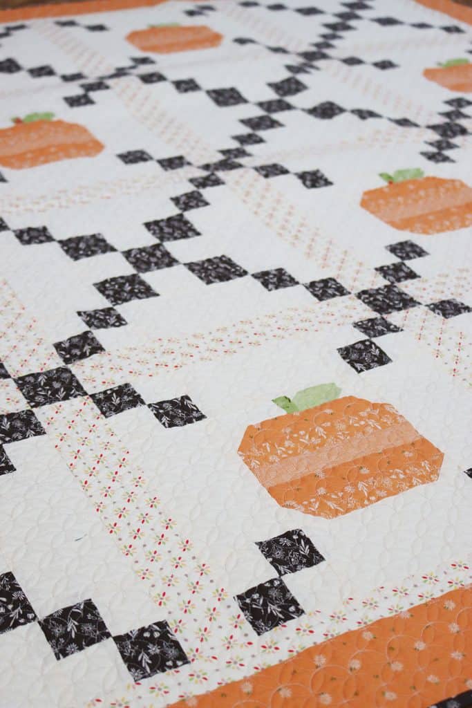 Pumpkin Patch Quilt Pattern featured by Top US Quilt Blog, A Quilting Life