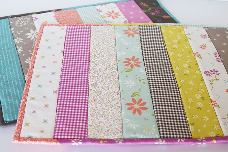 Quilt Works in Progress August 2021 featured by Top US Quilt Blog, A Quilting Life. Image of patchwork place mats