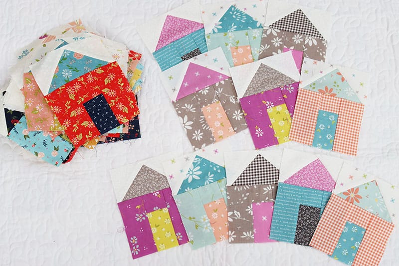 Sampler Spree Quilt Blocks + Village House Blocks featured by Top US Quilting Blog, A Quilting Life: image of Village House Blocks from A Quilting Life