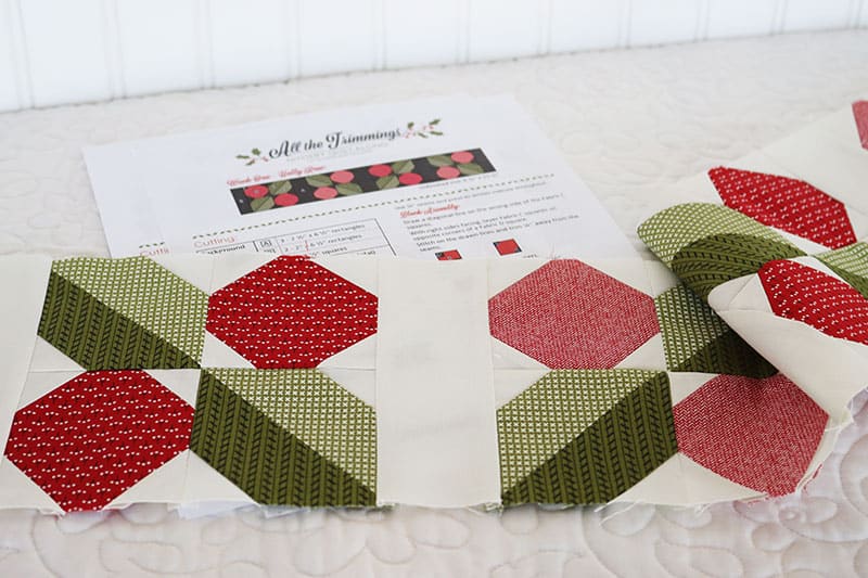 All the Trimmings Mystery Quilt Week 1 featured by Top US Quilting Blog, A Quilting Life