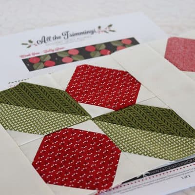 All the Trimmings Mystery Quilt Week 1 featured by Top US Quilting Blog, A Quilting Life