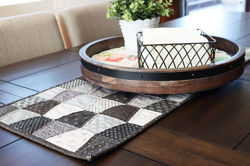Scrappy Tumbler Table Runner featured by Top US Quilt Blog, A Quilting Life