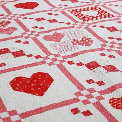 Stitch Pink Quilt Along Part 1 featured by Top US Quilt Blog, A Quilting Life