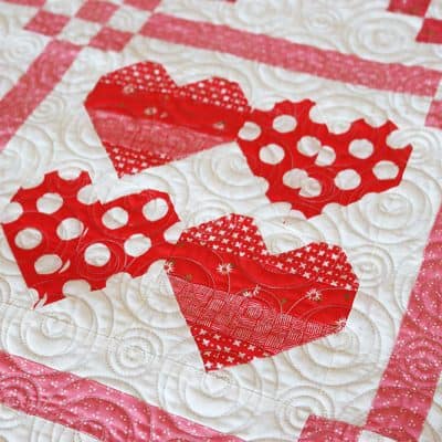 Stitch Pink Quilt Along Part 3 featured by Top US Quilt Blog, A Quilting Life