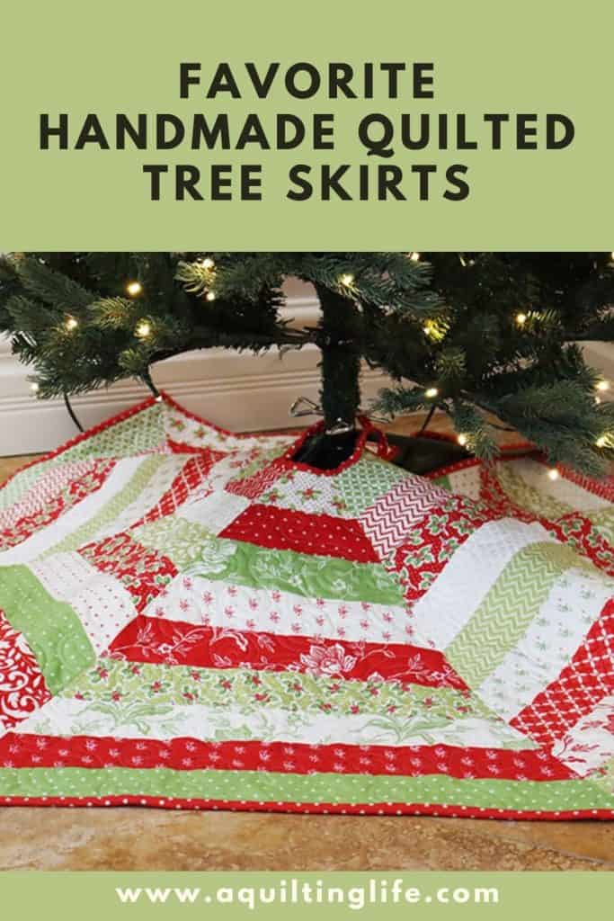 Favorite Handmade Tree Skirts featured by Top US Quilt Blog, A Quilting Life