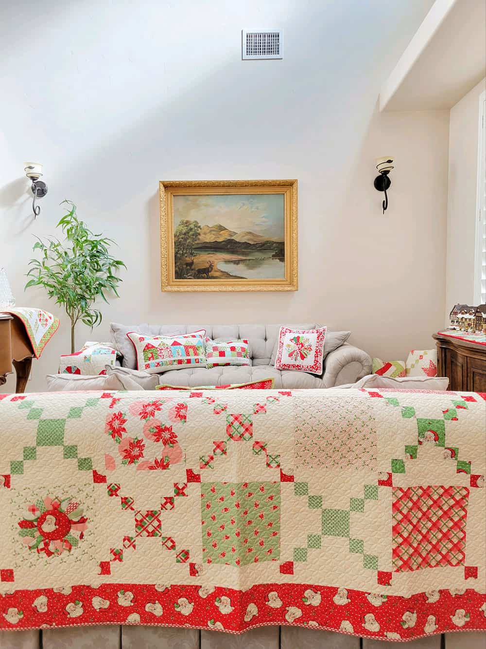 A Quilting Life Christmas Home Tour 2021 featured by Top US Quilt Blog, A Quilting Life