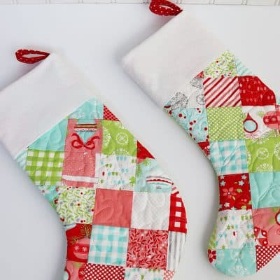 How to Sew a Patchwork Christmas Stocking featured by Top US Quilt Blog, A Quilting Life