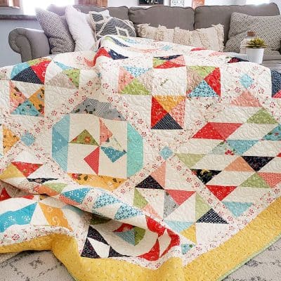 January 2022 Calendar Page + January $5 pattern featured by Top US Quilt Blog, A Quilting Life