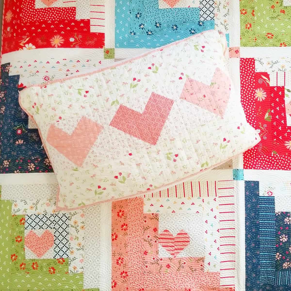 Easy Heart Quilt Patterns & Projects featured by Top US Quilt Blog, A Quilting Life