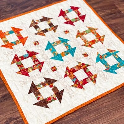 Mini Churn Dash Quilt Pattern featured by Top US Quilt Blog, A Quilting Life