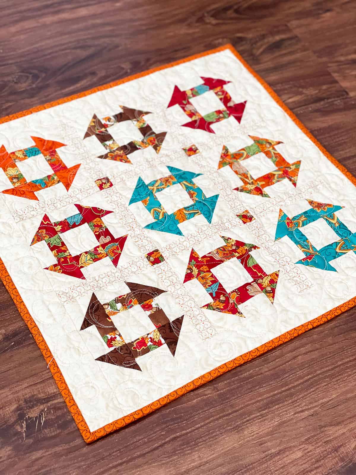 Mini Churn Dash Quilt Pattern featured by Top US Quilt Blog, A Quilting Life