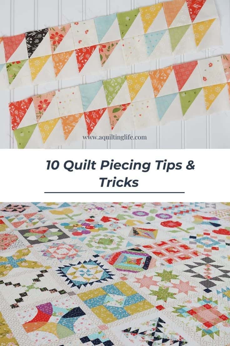 10 Quilt Piecing Tips & Tricks to Improve Quilting Accuracy featured by Top US Quilt Blog, A Quilting Life