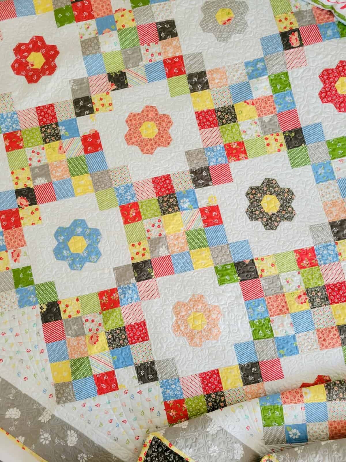 Emma's Garden Quilt | New Pattern featured by Top US Quilt Blog, A Quilting Life