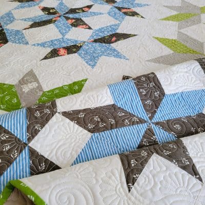 Summer Sky Fat Quarter Quilt Pattern featured by Top US Quilt Blog, A Quilting Life