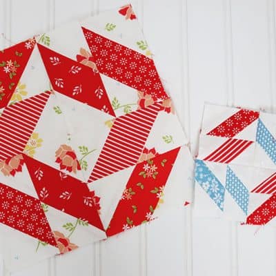 Moda Blockheads 4 Bonus Block 4 featured by Top US Quilt Blog, A Quilting Life
