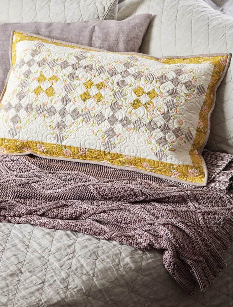 Quilted Pillow Sham featured by Top US Quilt Blog, A Quilting Life